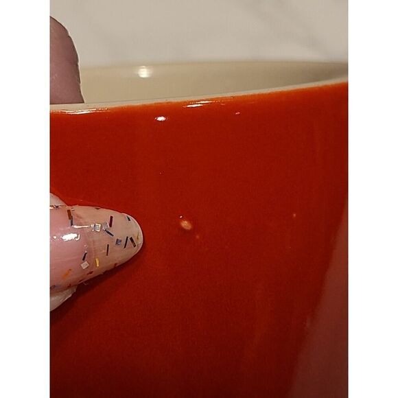 Le Creuset Stoneware Coffee Mugs 350ml Shiny Cerise Red Ombre Tea, Set of 2 NWT - Picture 7 of 9